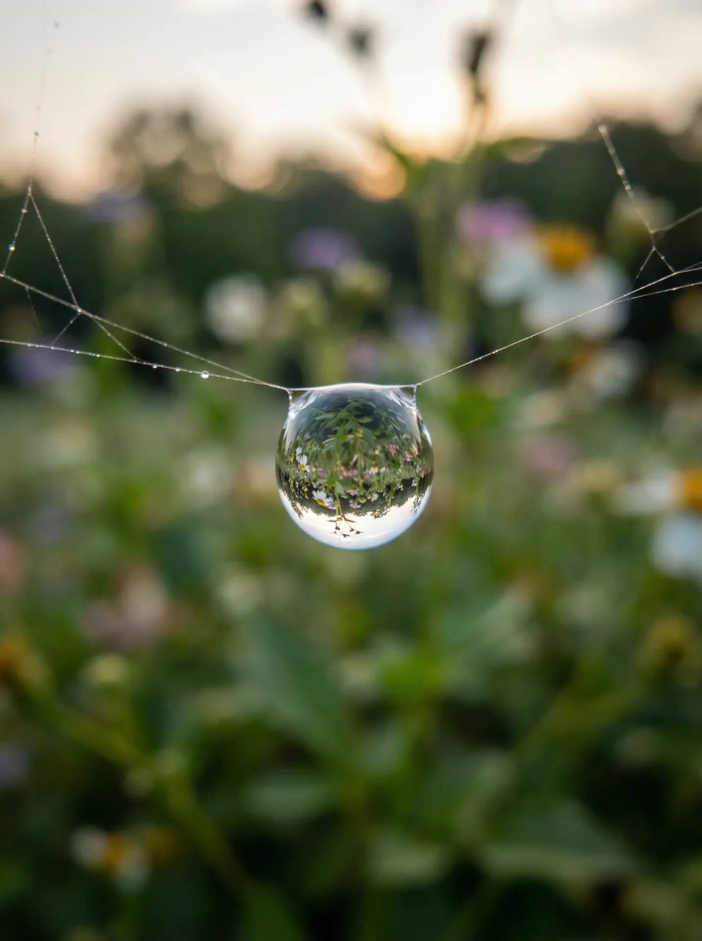 搞鸡软件 精选 - 蛛网露珠微距摄影